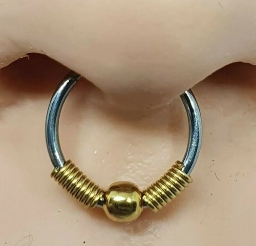 Bague nez titane g23 - titane,