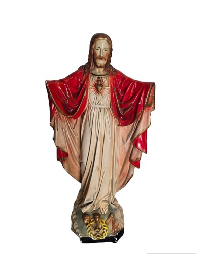 Ancienne statue christ sacrée - statue,