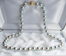 Collier rond en argent Akoya