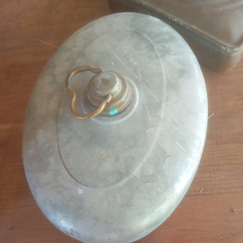 Ancienne bouillotte ovale - , en