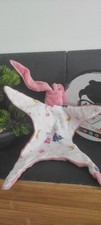 doudou nin-nin rose blanc souris lapin etoiles lune fée Baguette Bleu Jaune 