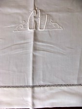 Drap ancien en fil de lin 2m05