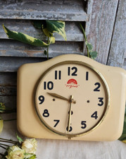 ANCIENNE PENDULE MURALE F.F.R 15 JOURS EN TOLE VINTAGE