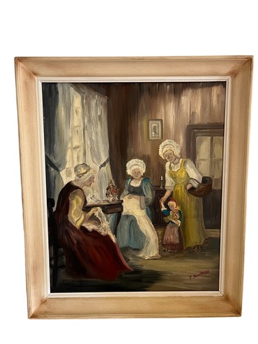 Ancien tableau sur carton - ancien,