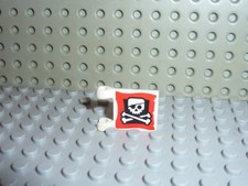 Drapeau LEGO PIRATES Flag with Jolly Roger pattern ref 2335px23 / set 7075 7071