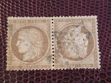 Timbre France  58c obl tète