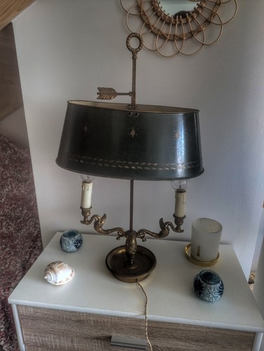 Lampe bouillotte bronze - lampe,