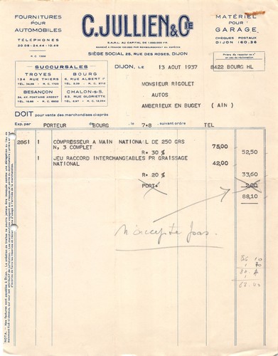 1937 fournitures pour - fournitures,
