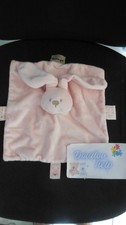 doudou plat lapin Lapidou rose nez beige NATTOU