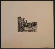 Dessin vers 1950 Toits de