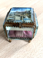 Boîte à bijoux Napoléon III verre biseauté paysage animé Anvers