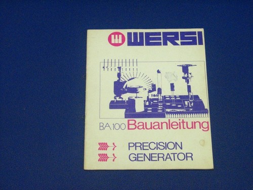 Wersi instruction ba100 - wersi,