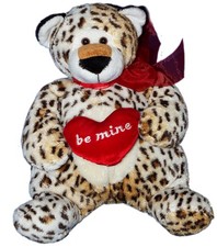 Doudou peluche Leopard Coeur