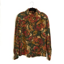 Chloe 1985s Top FR40 Oversized Autumn Silk Blouse UK12 US10 Chloé Karl Lagerfeld