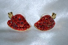 Crystal Red Hat Society Stud Earrings Mother Mom Grandma Queen Princess  Diva