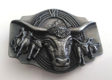 BOUCLE DE CEINTURE EN METAL TETE DE BUFFLE REF78285