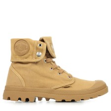 Chaussures Boots Palladium homme Baggy Camel Textile Lacets