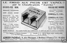 PUBLICITÉ ADRIEN PADIRAS CHAUFFE PIED EUREKA LE FROID AUX PIEDS EST VAINCU