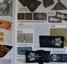 WW1 Rare pattes de col 1914-18 Etat Major 20 ème section bleu horizon casque