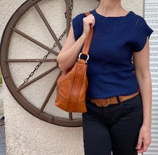 Grand sac à main LANCEL Cuir