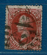 ETATS-UNIS: N°49: 90 cents Carmin, oblitéré -Commodore PERRY- de 1870/1882 - B -