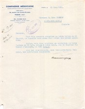 1931   COMPAGNIE MEDOCAINE A PARIS - M. CROIZET A SAINT MEME COGNAC