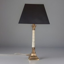 Grande Lampe Colonne En Os