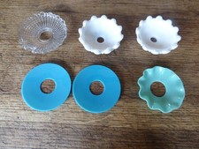 Bobèche ou coupelle de lustre ancien , en verre/cristal ou opaline 19è à l'unité