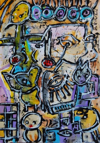 Art brut sur - papier, cm