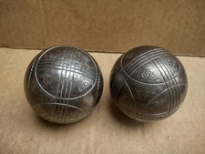 Paire D'anciennes Boules De Pétanque OBUT ATC Ancien Logo 695 Gr 70 mm