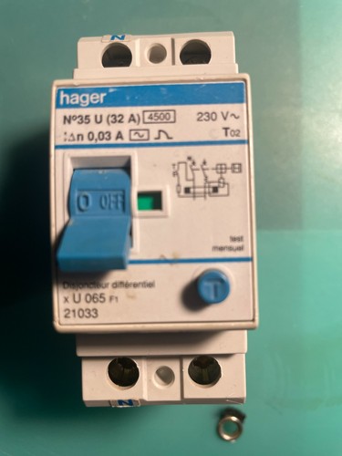 Disjoncteur differentiel hager - disjoncteur,