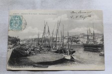 Pornic, panorama des quais, déchargement des bateaux, Loir Atlantique 44