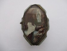 ANCIENNE BOITE A BIJOUX ANNEES 30 SOUVENIR DE NOTRE DAME DE LOURDES