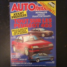 Auto hebdo 534 vw Golf Syncro 24 H spa 1986 MGB gt peugeot 405 