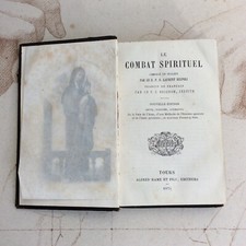 Ancien Livre Le combat spirituel XIXè 1875 Mame Tours