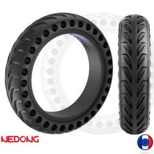 Pneu Plein Trottinette Xiaomi 8,5 Pouce 8 1/2 x2 Alvéolé Anti-crevaison NOIR