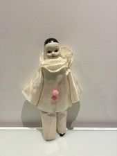 Poupée Pierrot Porcelaine Et