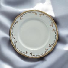 Assiette en porcelaine de Limoges - Maison Bernardaud Incrustation Or Fin 