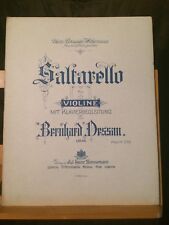 Bernhardt Dessau Saltarello pour violon et piano op. 44 partition Zimmermann