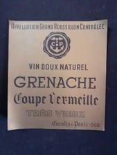 Etiquette ancienne Vin doux