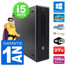 PC HP ProDesk 600 G1 SFF Intel i5-4570 RAM 16Go Disque Dur 2To Windows 10 Wifi
