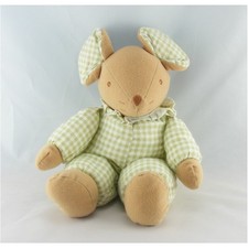 Doudou Souris verte carreaux