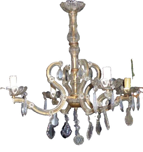 Ancien lustre cristal - lustre,
