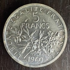 Veme République - 5 francs Semeuse piefort argent 1960 - 500 ex*