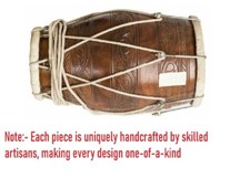 Indien Folk Professionnel Musical Instrument Mariage Kirtan Dholak Avec Housse