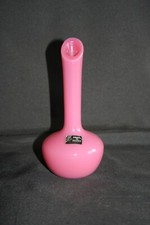 Vase en opaline rose de