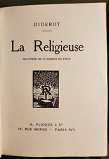 LA RELIGIEUSE par Diderot - Avec 25 dessins de Stick - A. Plicque 1923  NO CYRAL