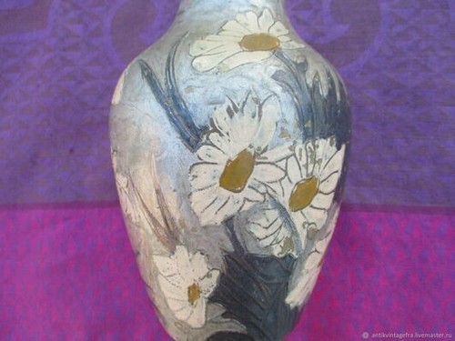 Vase ancien camomilles - vase,