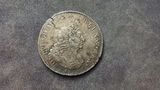 1/2 Ecu Argent Louis XIV aux 8