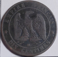 10 centimes 1855 BB Ancre Napoleon III France - 767060